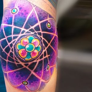 20 Scientific Atomic Tattoo Design Ideas