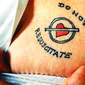 'Do Not Resuscitate' Tattoo