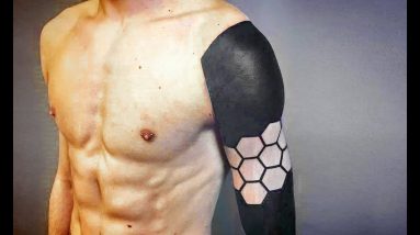 How It Looks Like The Real Geometrical Black Tattoo Art