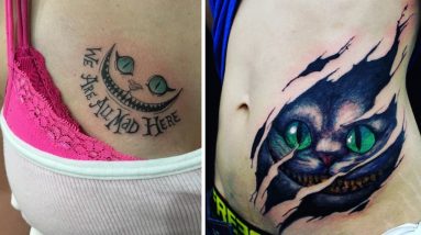 Staggering Cheshire Cat Tattoo Ideas