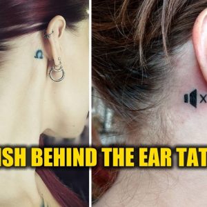 Stylish Behind the Ear Tattoo Designs
